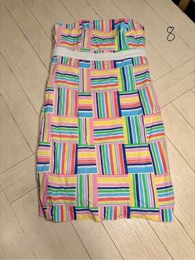 Lilly Pulitzer Vintage Resort Collection - Strapless Patchwork-Stripe Dress